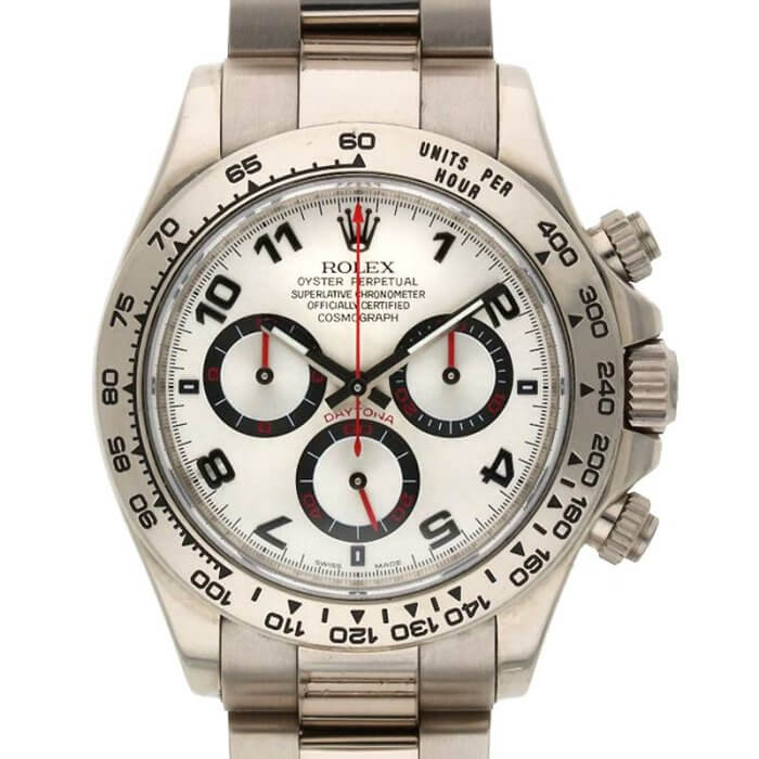 116509/コスモグラフ デイトナ K18WG Z番 シルバー/アラビア文字盤 腕時計